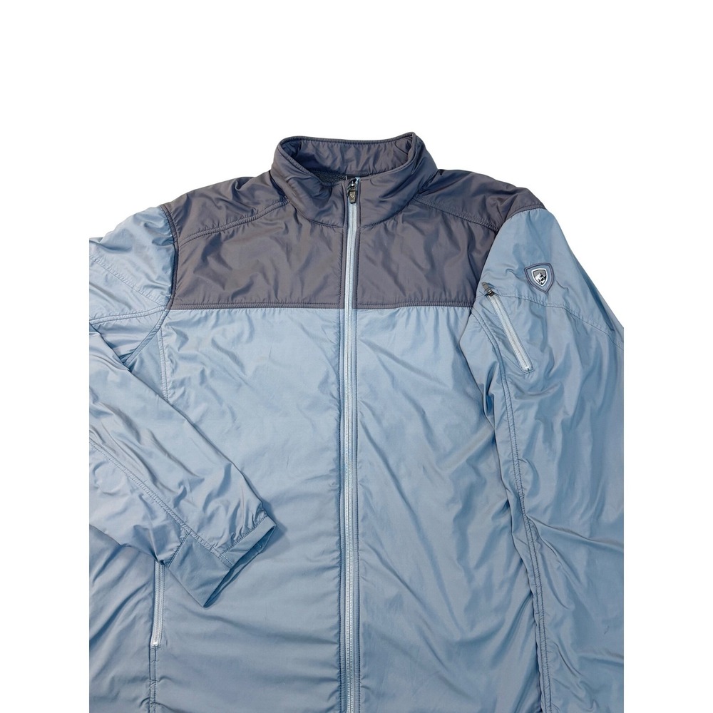 Kuhl Mens the one jacket men's XXL Blue Grey Fleece Lined Outdoor hiking